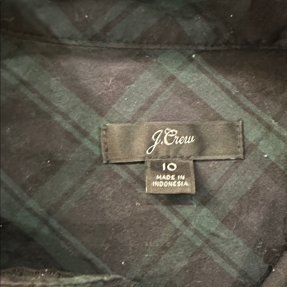 J crew Plaid Button-Up rhinestone shirt - Picture 4 of 5